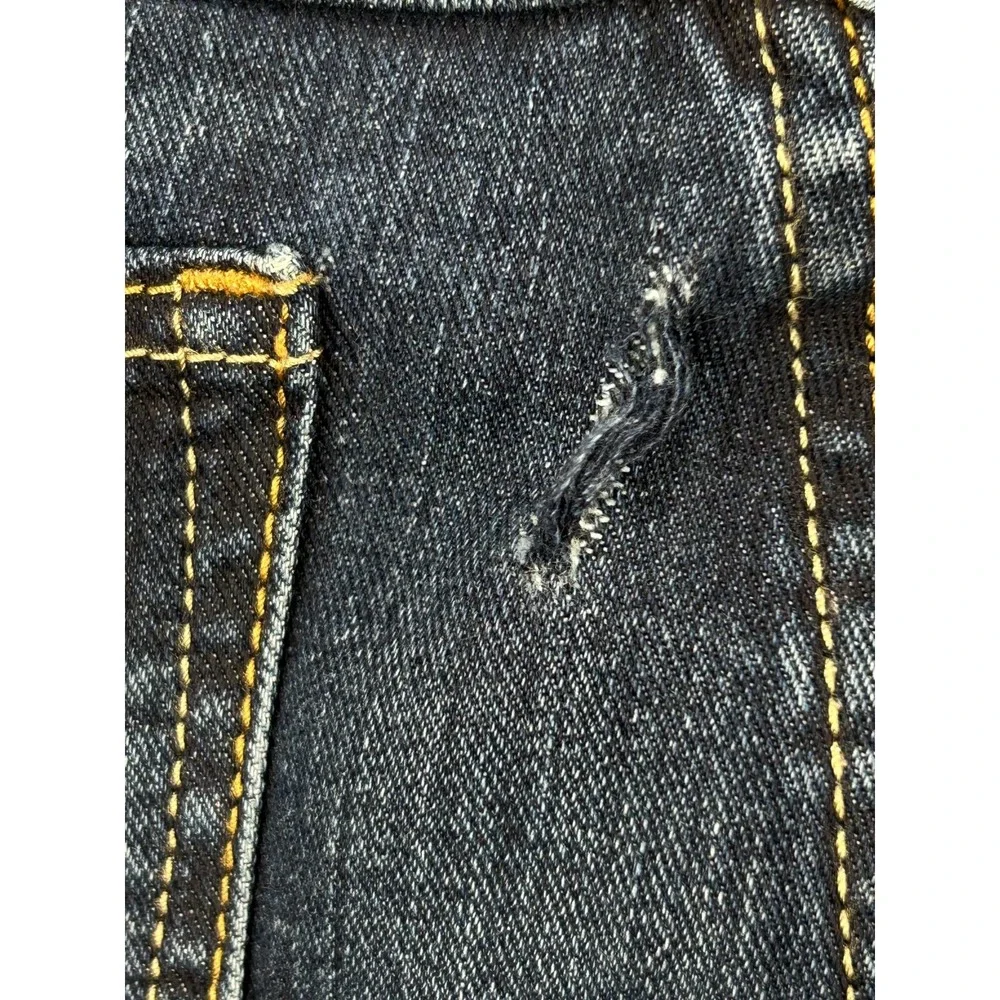 Wrangler Jeans Men 36x34(32) Blue Denim Whisker Straight Fit Cowboy Western READ